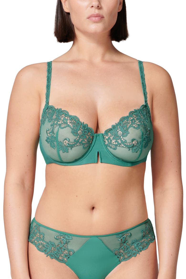 Saga Underwire Demi Bra, Alternate, color, GARDEN GREEN
