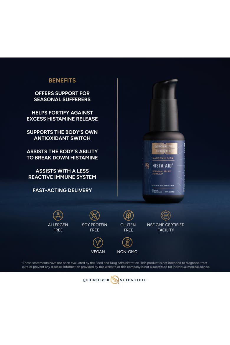 Nanoemulsified Hista-Aid Vitamin C Quercetin and Luteolin Liquid Supplement, Alternate, color, None