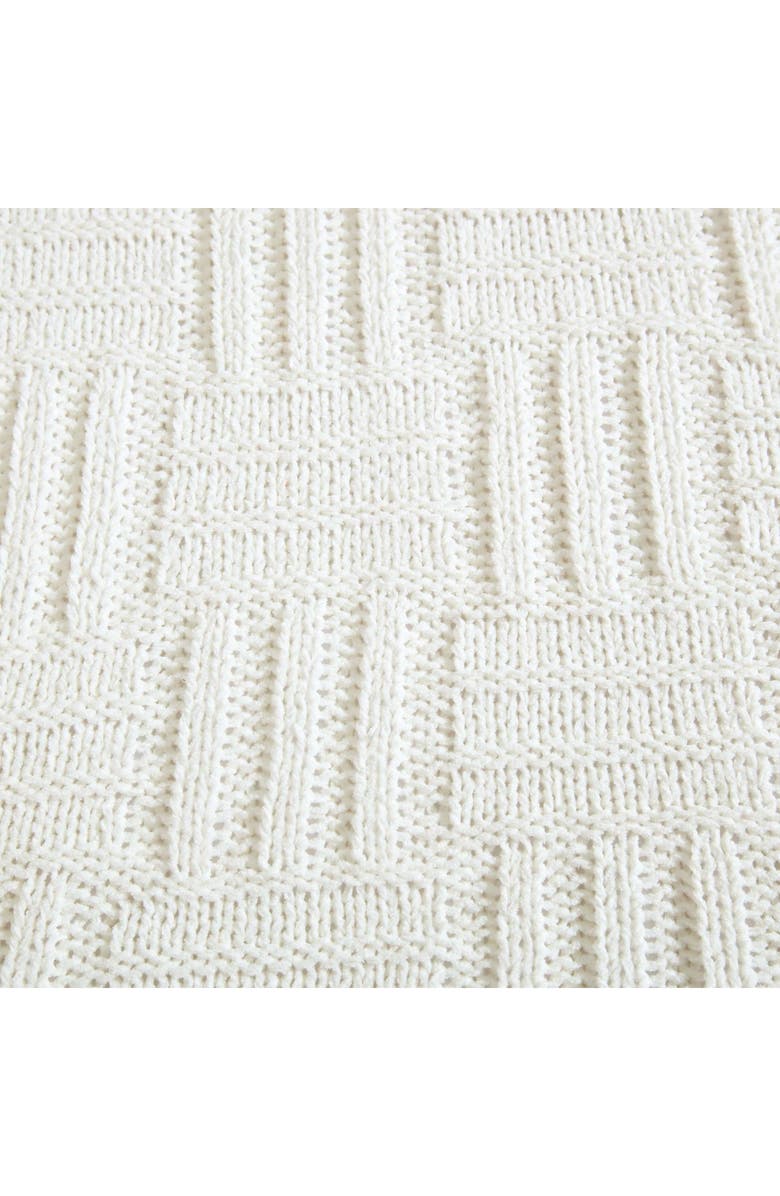 Tommy Bahama Chain Basket Chenille Knit Throw, Alternate, color, White