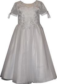 Iris & Ivy Tie Sleeve Commuinion Dress