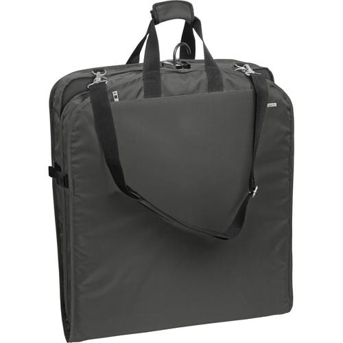 Wallybags 45" Premium Extra Capacity Travel Garment Bag With Shoulder Strap In Gray