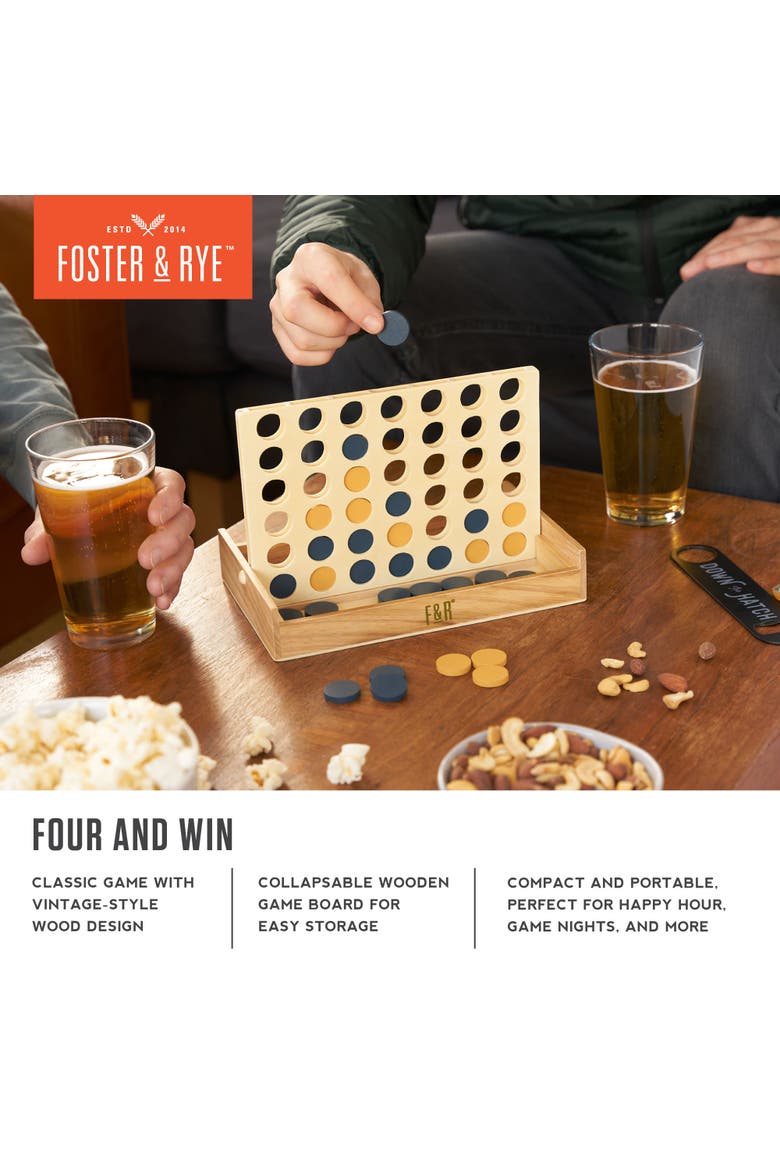 Four and Win Game, Alternate, color, Wood