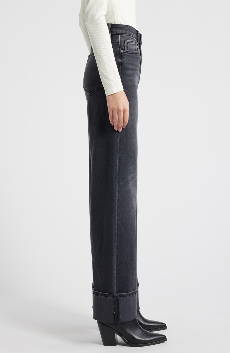 HIDDEN JEANS Cuffed High Waist Dad Jeans, Alternate, color, Dark Grey