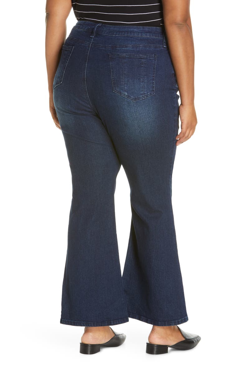 Dark Wash Flare Jeans, Alternate, color, DARK WASH
