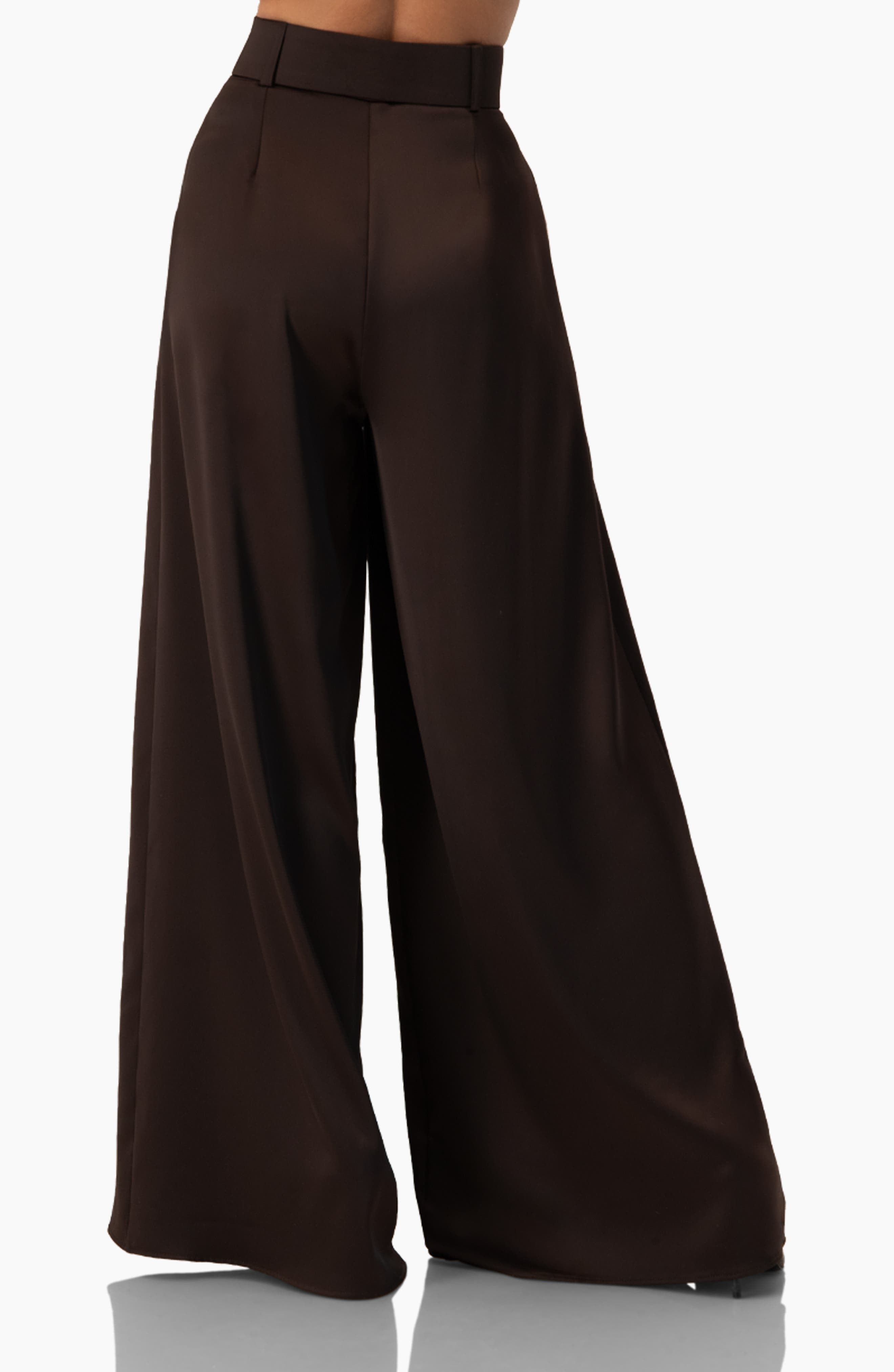 Wide-Leg Satin Trousers - image 2