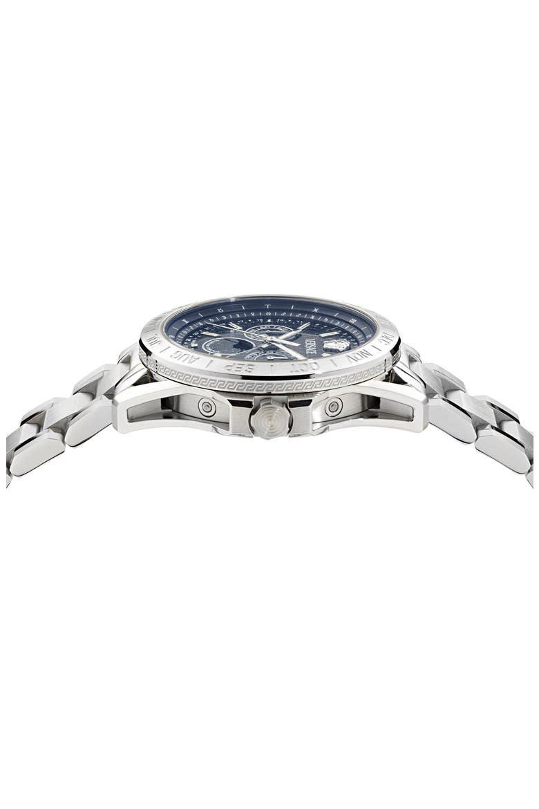 V-Galaxy Moonphase Bracelet Watch, 43mm, Alternate, color, STAINLESS STEEL