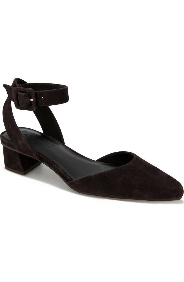 Splendid Lisetta Pointed Toe Ankle Wrap Pump, Main, color, Dark Chocolate