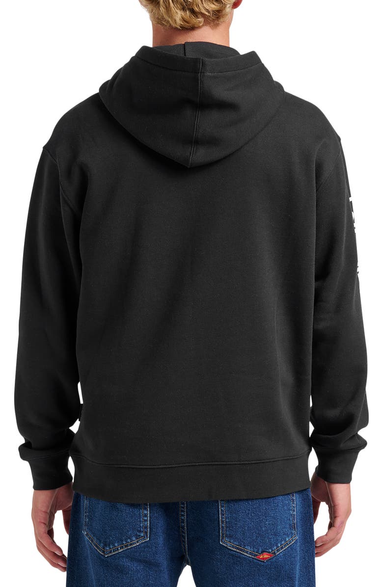 Quiksilver Passage Logo Embroidered Graphic Hoodie, Alternate, color, Black
