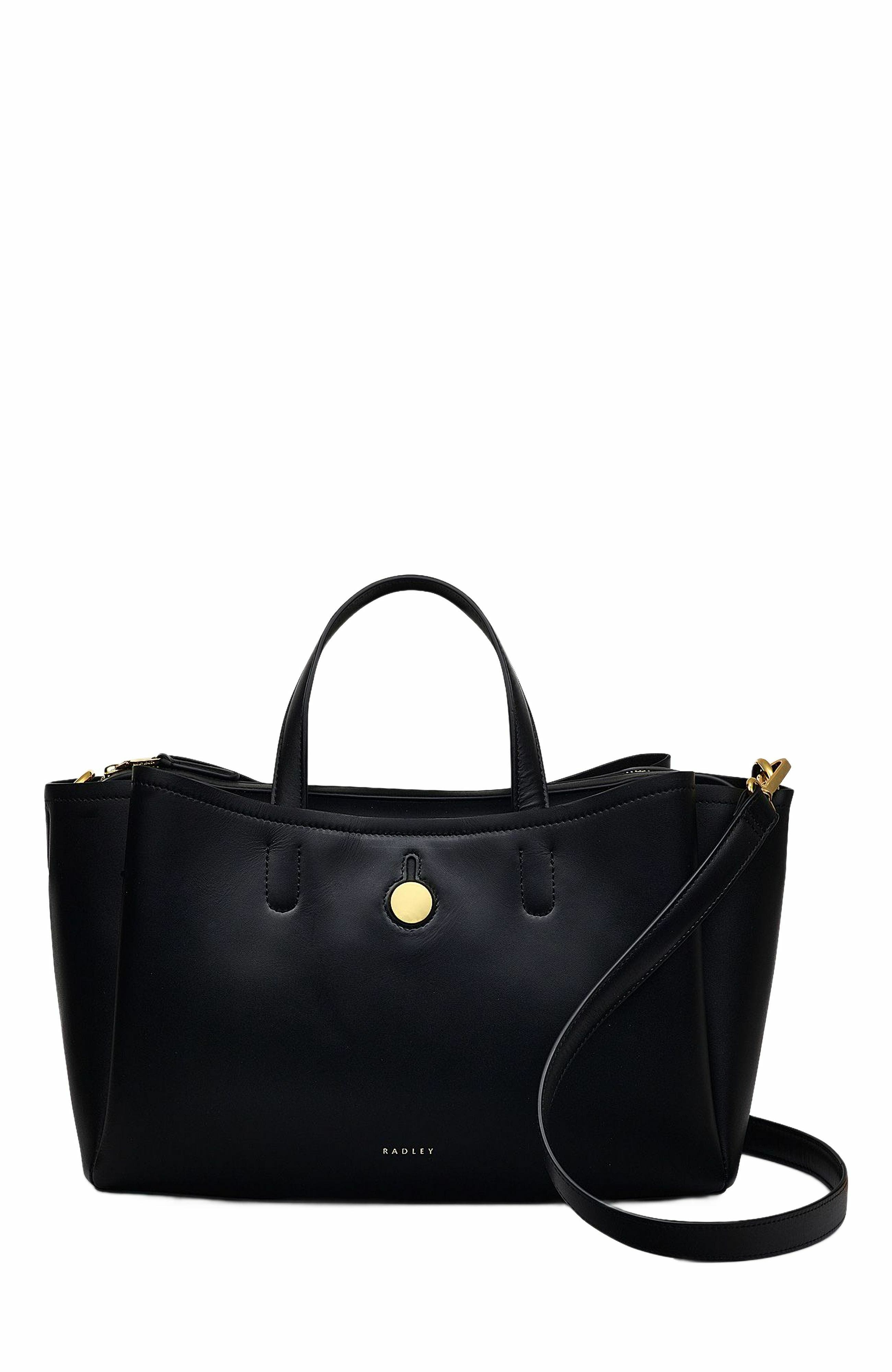 Radley Bathurst Mews Medium Ziptop Satchel Bag, Main, color, Black