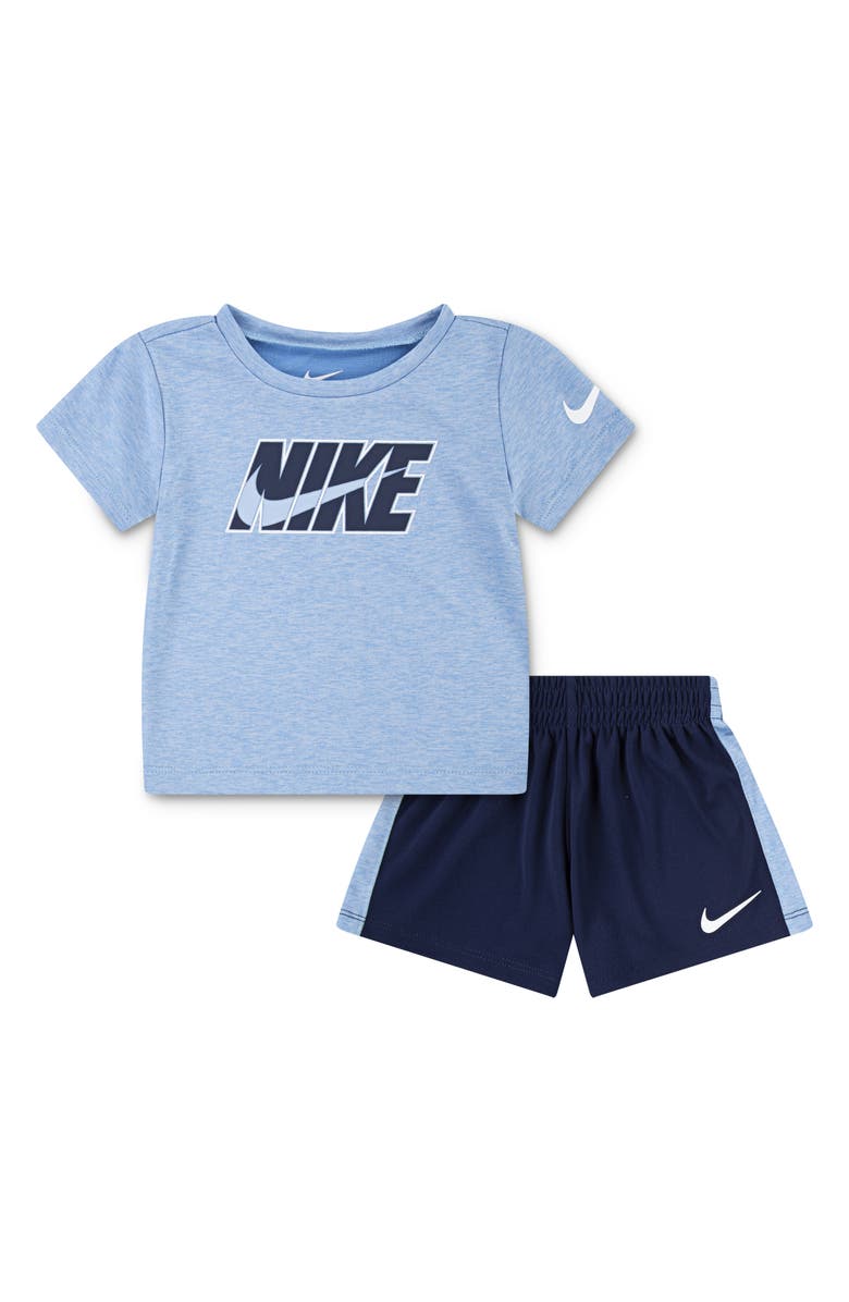 Nike Dropset Graphic T-Shirt & Shorts Set, Main, color, Midnight Navy