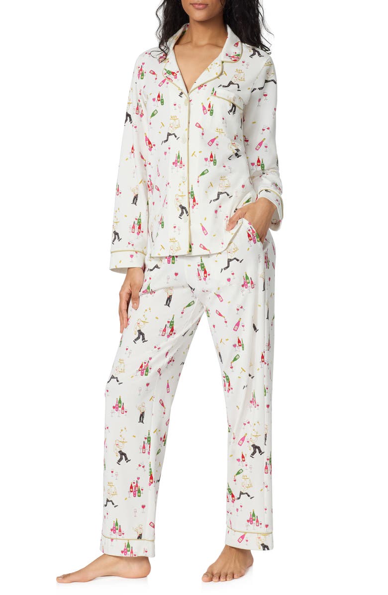 BedHead Pajamas Print Stretch Cotton Pajamas, Alternate, color, Bar A Vin