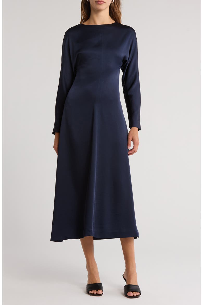 Catriona Long Sleeve Midi Dress, Main, color, MIDNIGHT