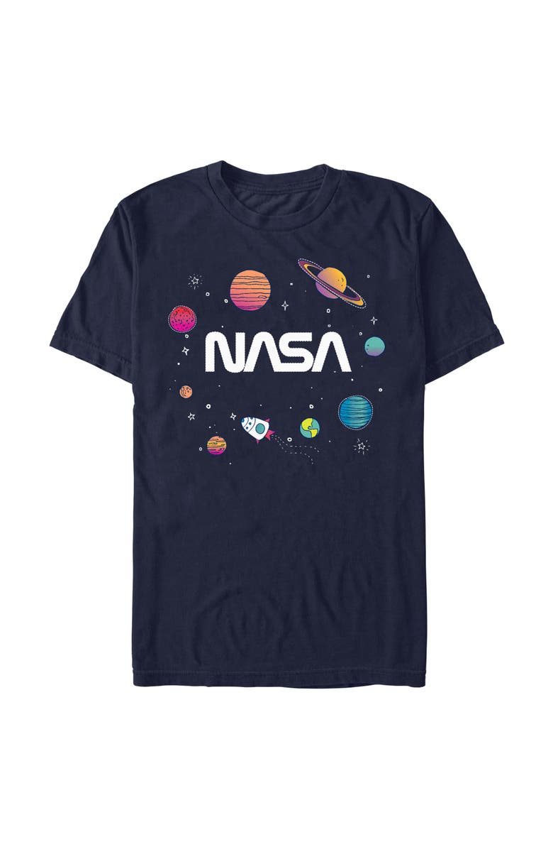 NASA Men's NASA Animated Planets Graphic T-Shirt, Main, color, Navy Blue