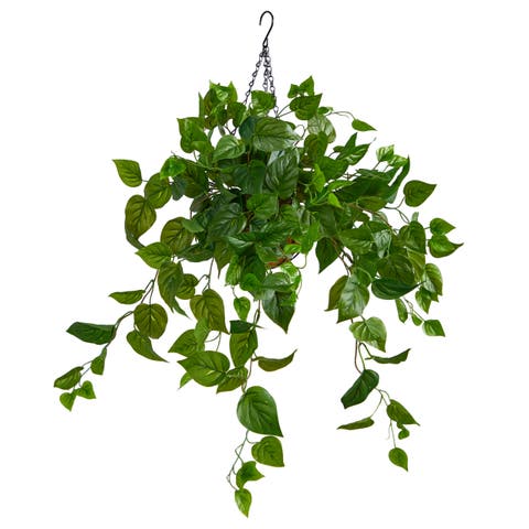 2.5-ft Philodendron Artificial Plant in Hanging Basket