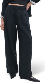 rag & bone Chappell High Waist Wide Leg Pleat Pants