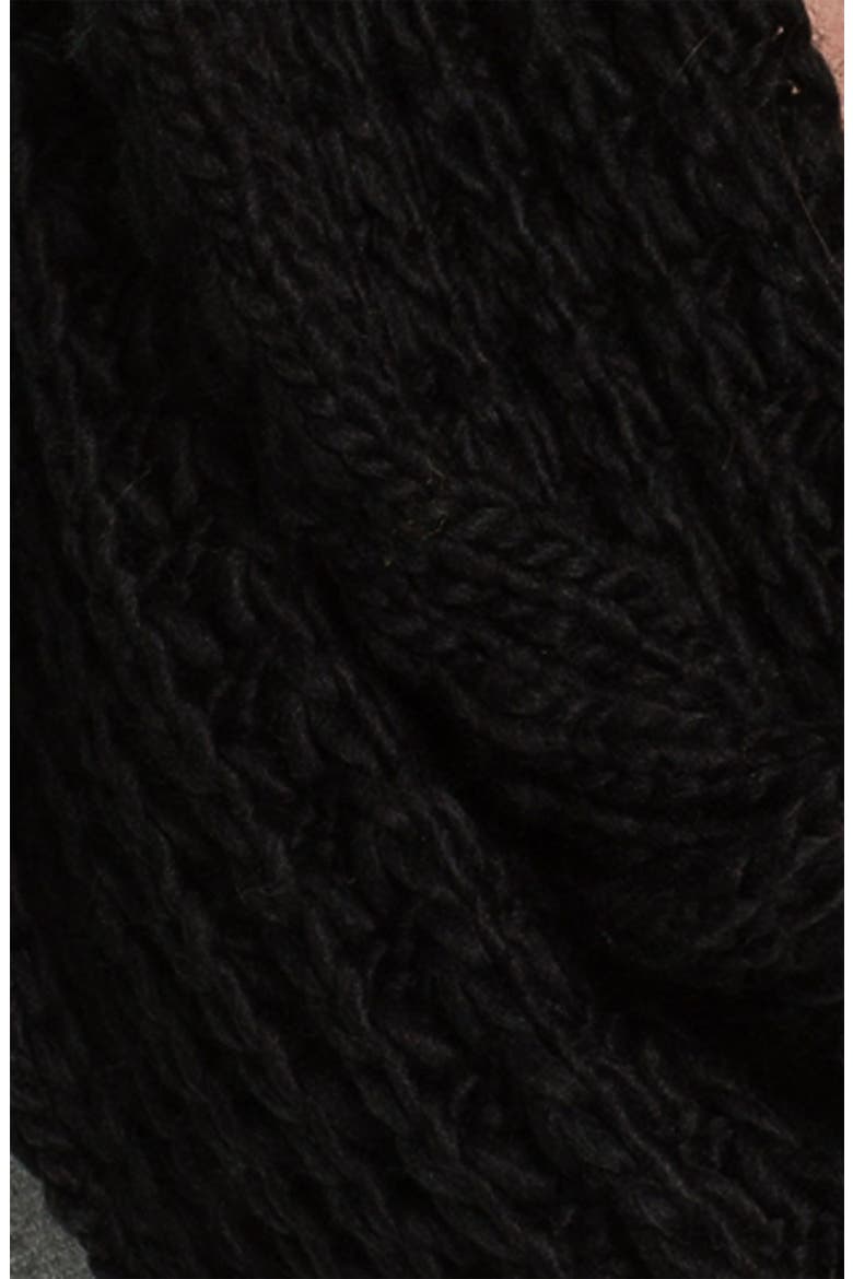 Hooded Infinity Scarf, Alternate, color, BLACK