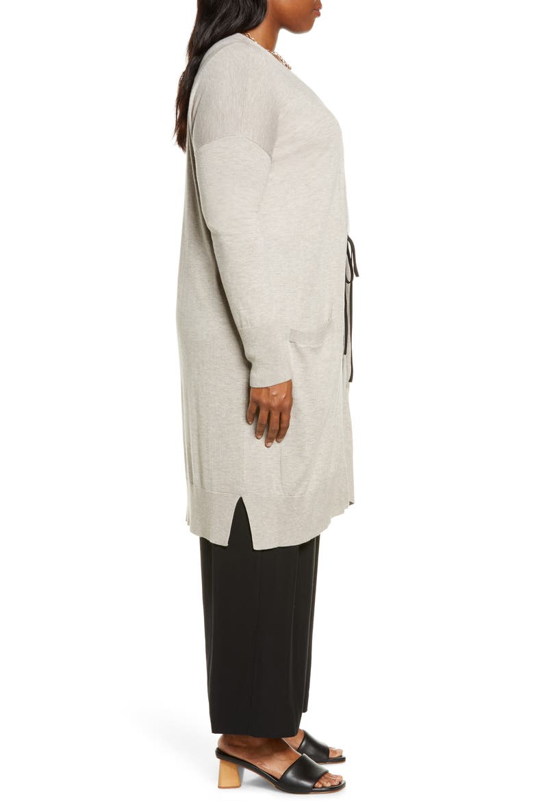 Long Cardigan, Alternate, color, TAN COBBLESTONE HEATHER