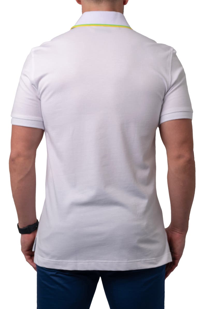 Maceoo Mozart Solid Cotton Polo, Alternate, color, White