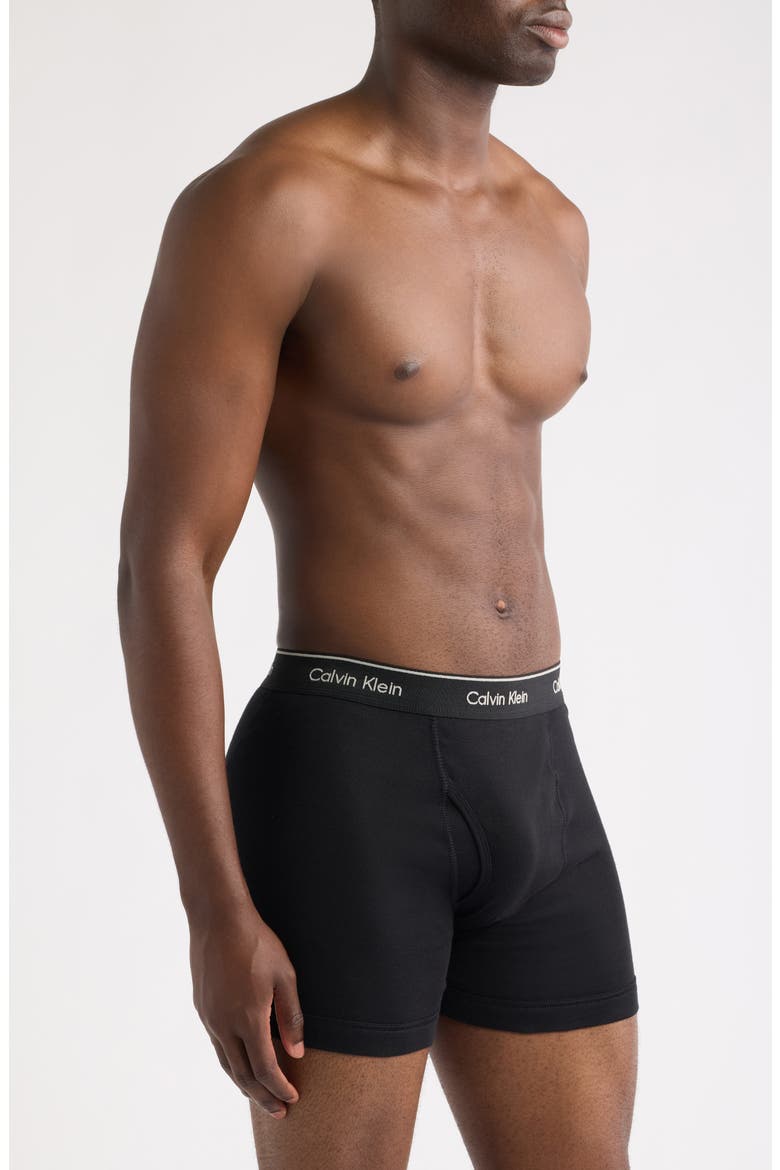 Classics 3-Pack Cotton Boxer Briefs, Alternate, color, BLACK/DP/CHARCOAL HEATH