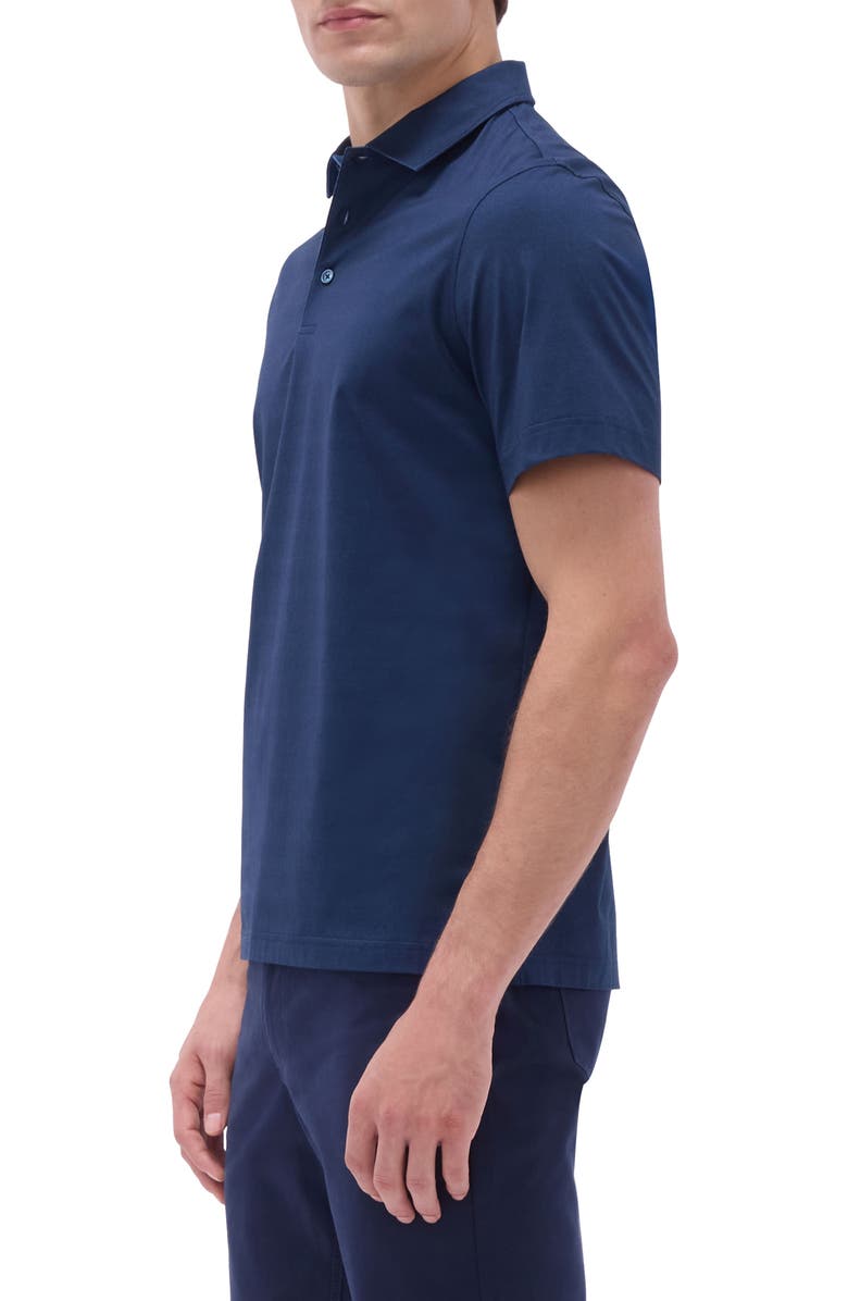 Bugatchi Vincent OoohCotton<sup>®</sup> Double Knit Solid Polo, Alternate, color, Navy