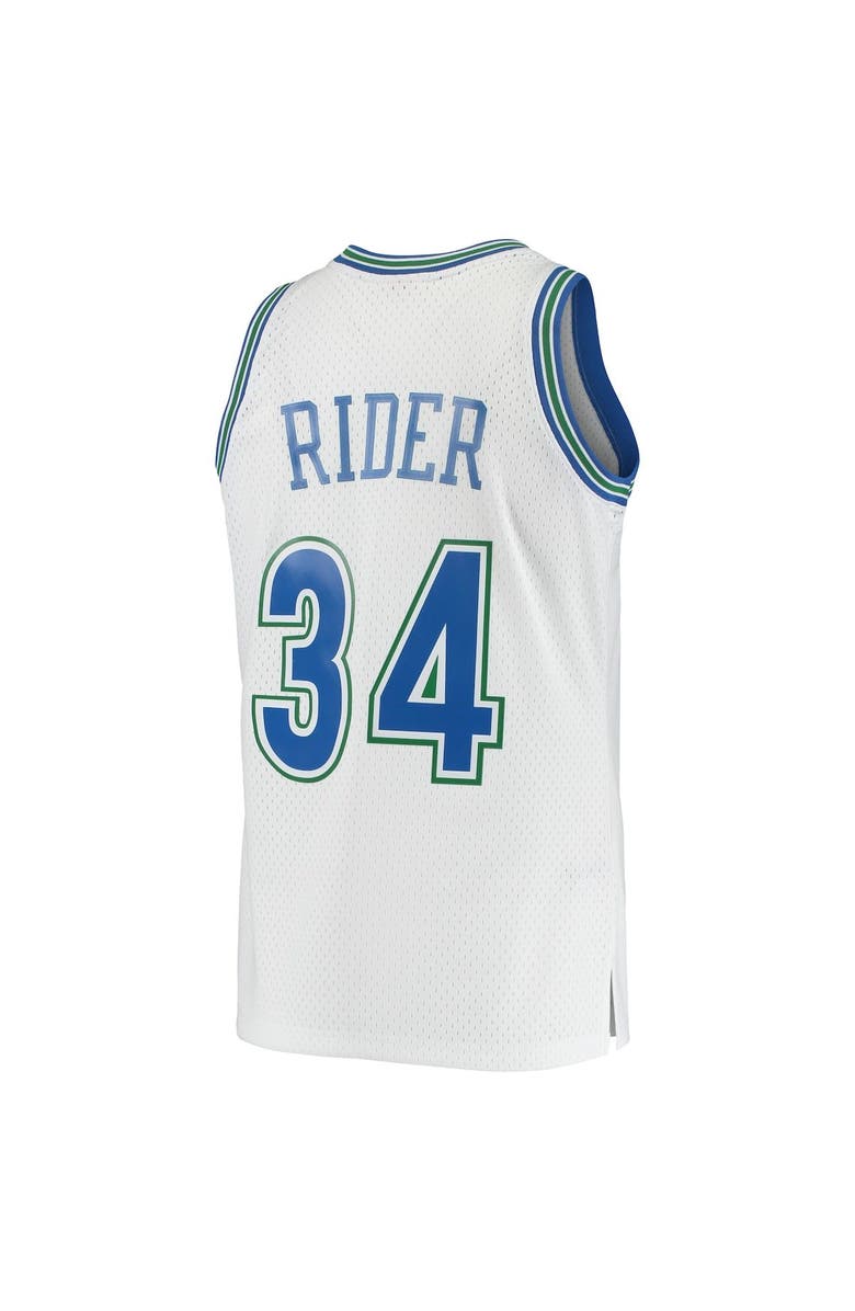 Mitchell & Ness Men's Mitchell & Ness Isaiah Rider White Minnesota Timberwolves 1995/96 Hardwood Classics Swingman Jersey, Alternate, color, White