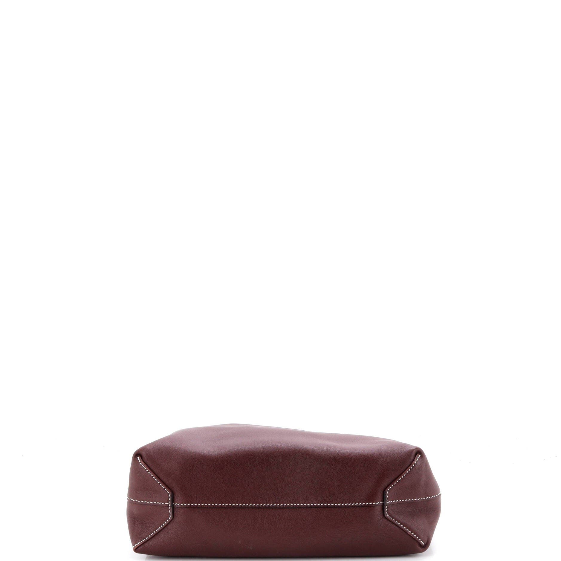Pre-Owned Hermes Double Sens Tote Veau Sikkim 28, Alternate, color, Doublesens-Lime/Bordeaux