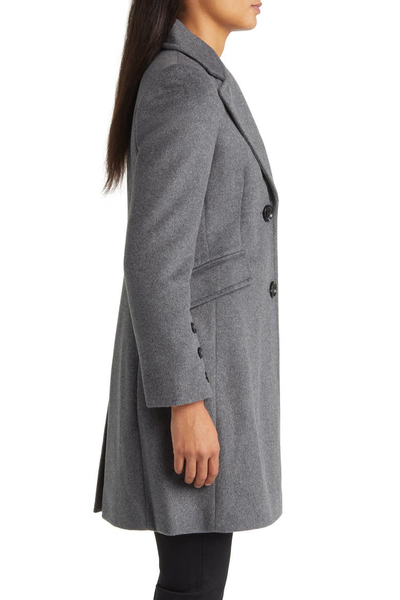 Wool Blend Notch Collar Coat, Alternate, color, GREY