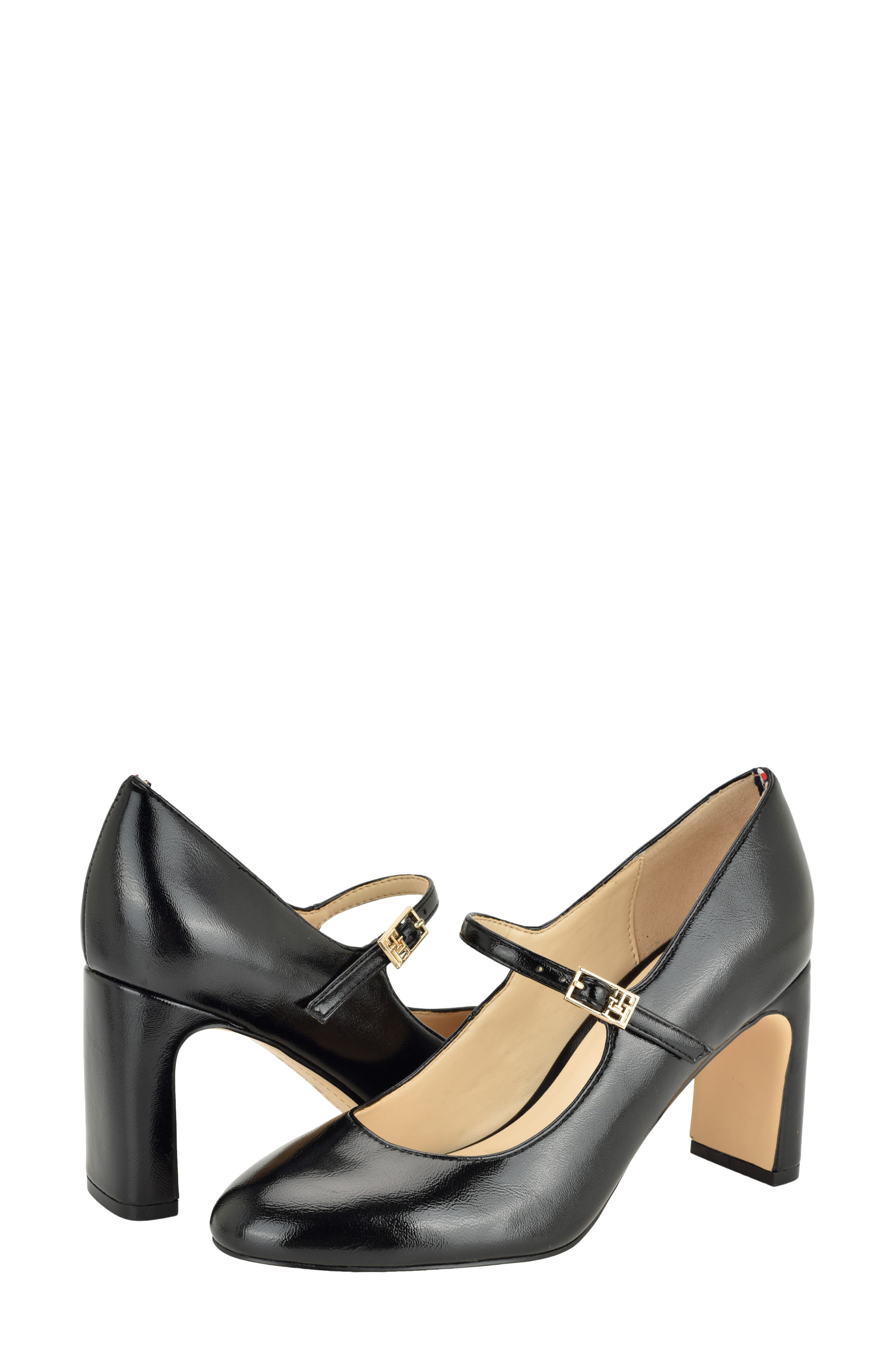 Sloane Faux Leather Mary Jane Pump, Alternate, color, BLACK
