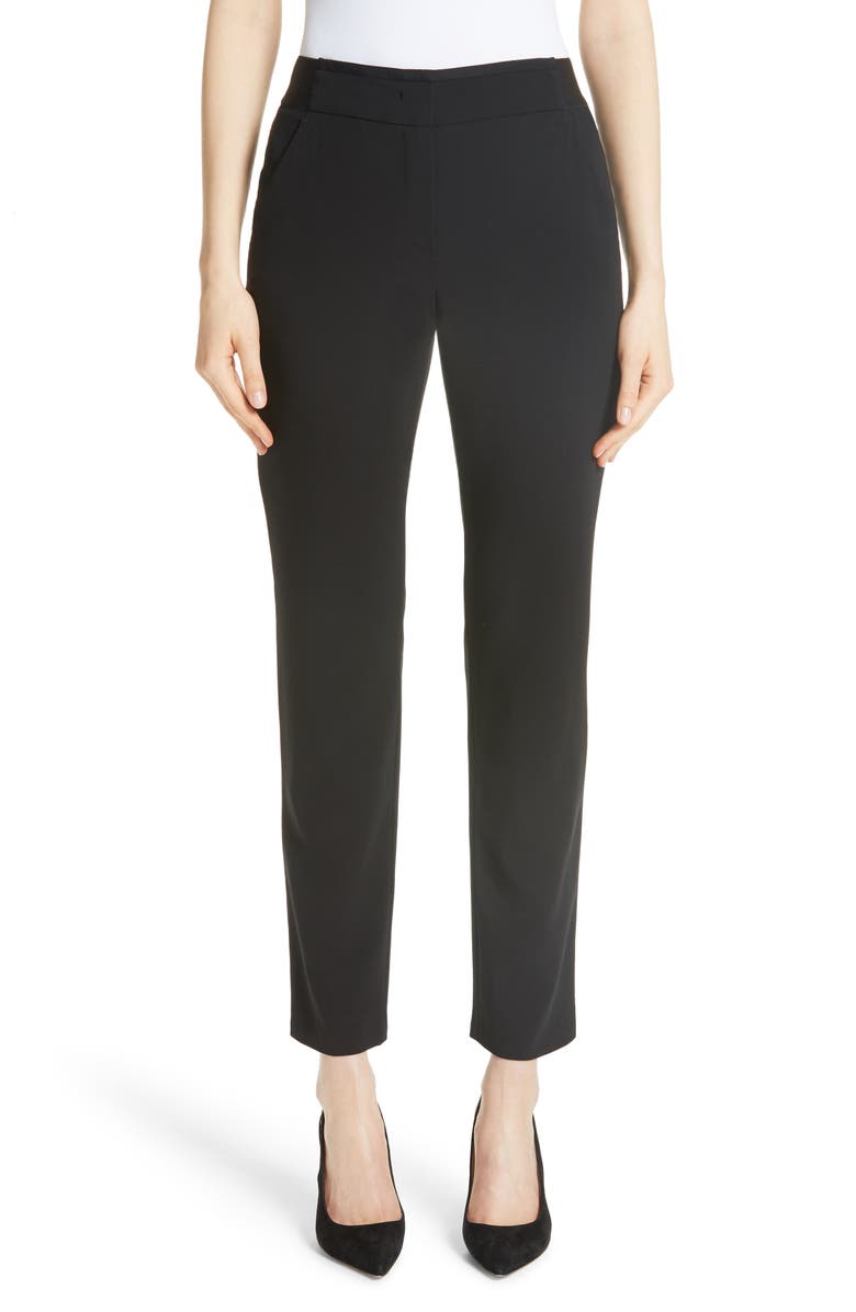 Emporio Armani Magic Stretch Wool Crepe Pants, Main, color,