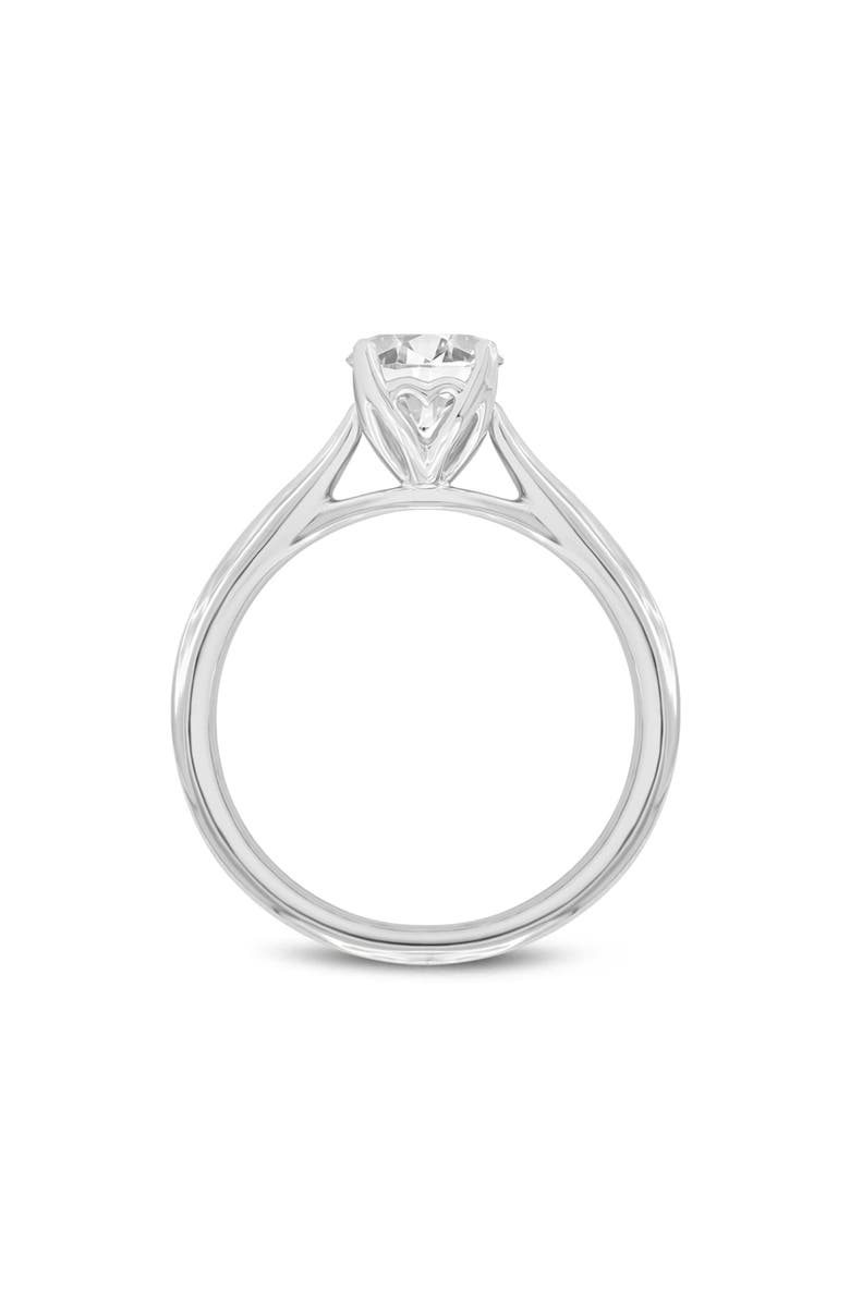 LuvMyJewelry Neli 14K White Gold Round Shape Lab Grown Diamond Solitaire Ring - 1 Ct, Alternate, color, 14K White Gold