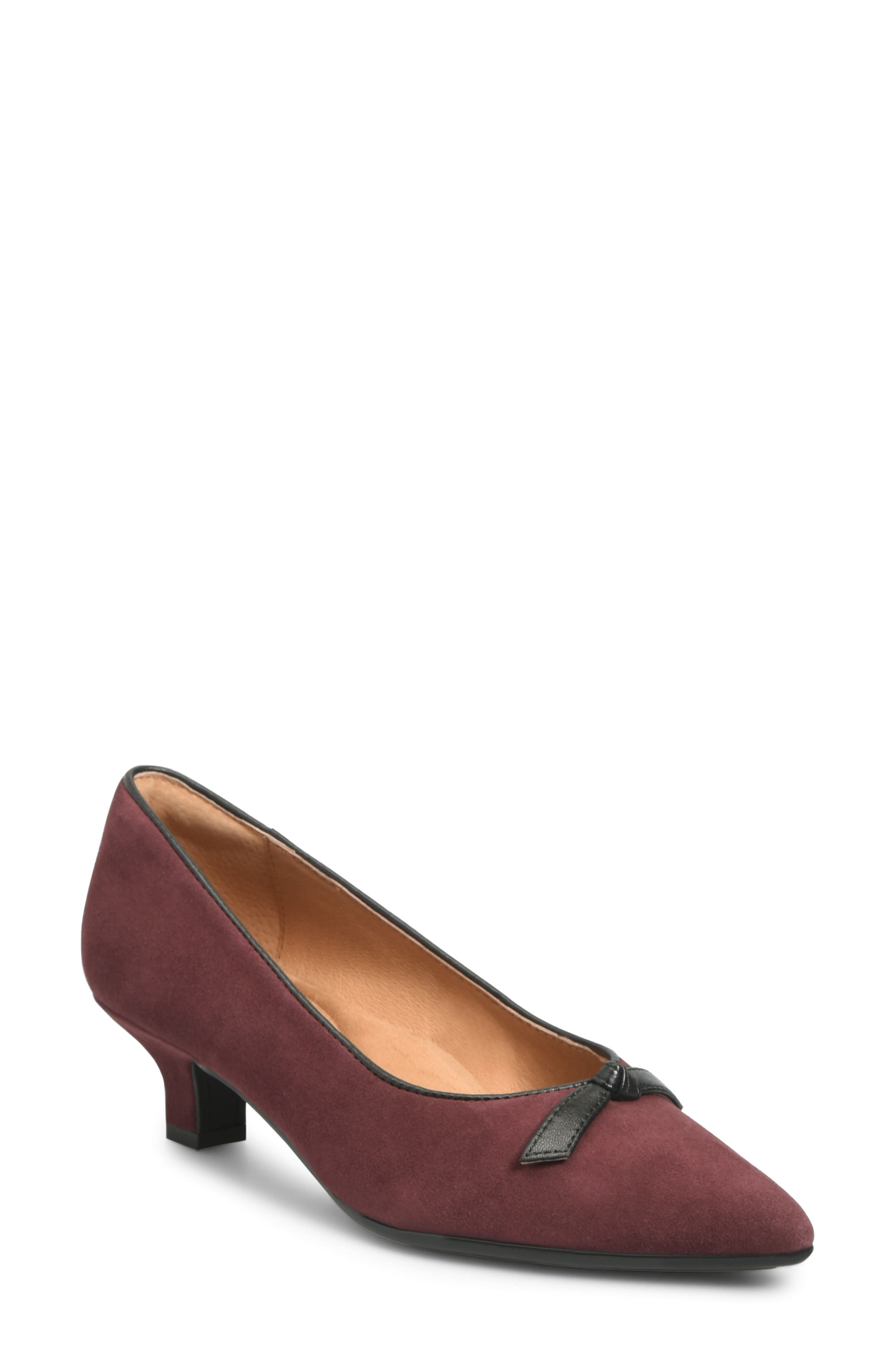 Shannon Pointed Toe Pump, Main, color, BURGUNDY