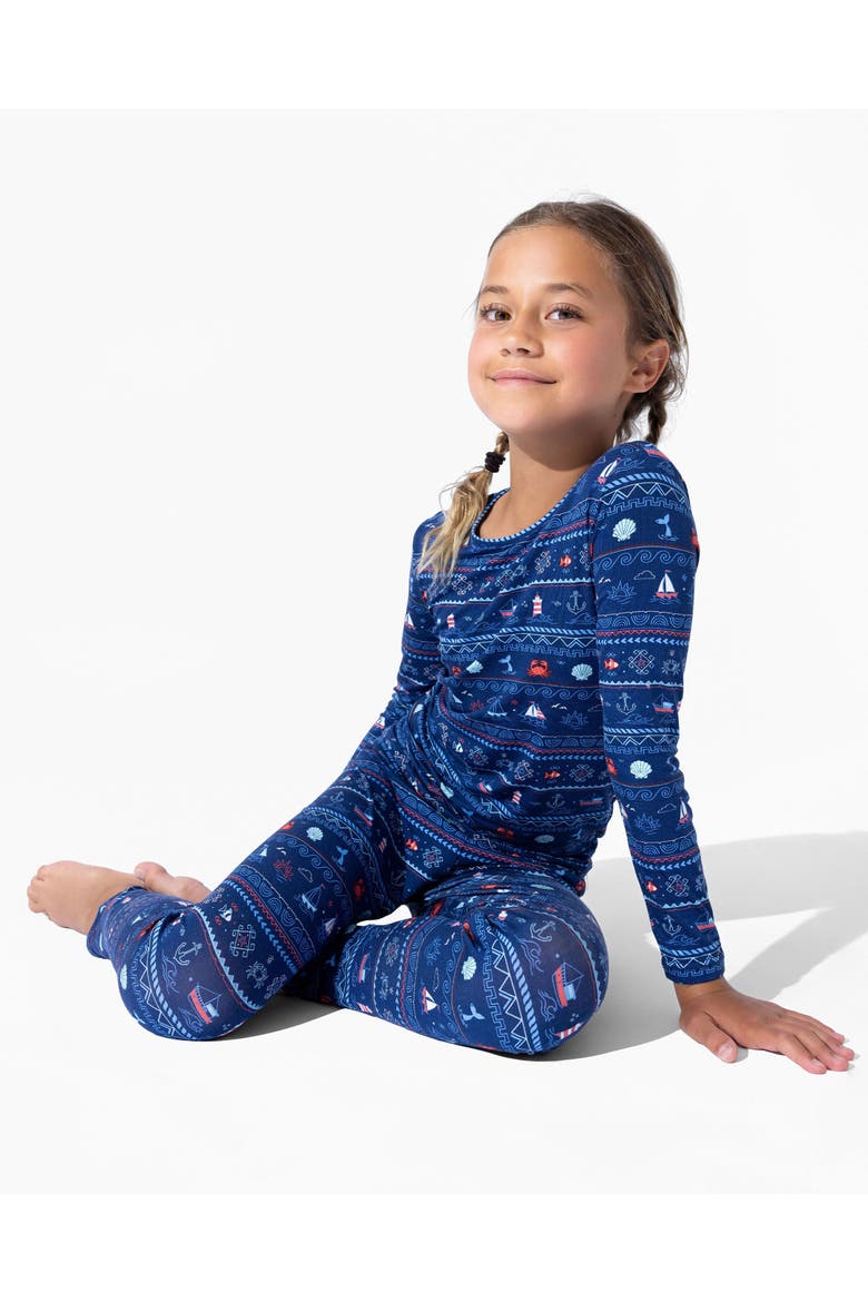 Kids' Sail Away Fair Isle Set of 2 Piece Pajamas, Alternate, color, Sail Away Fair Isle