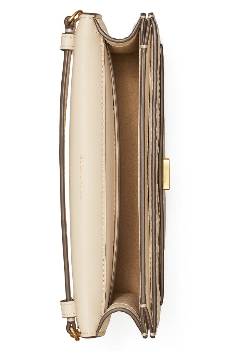 Tory Burch T Monogram Embossed Leather Wallet on a Chain, Alternate, color, 