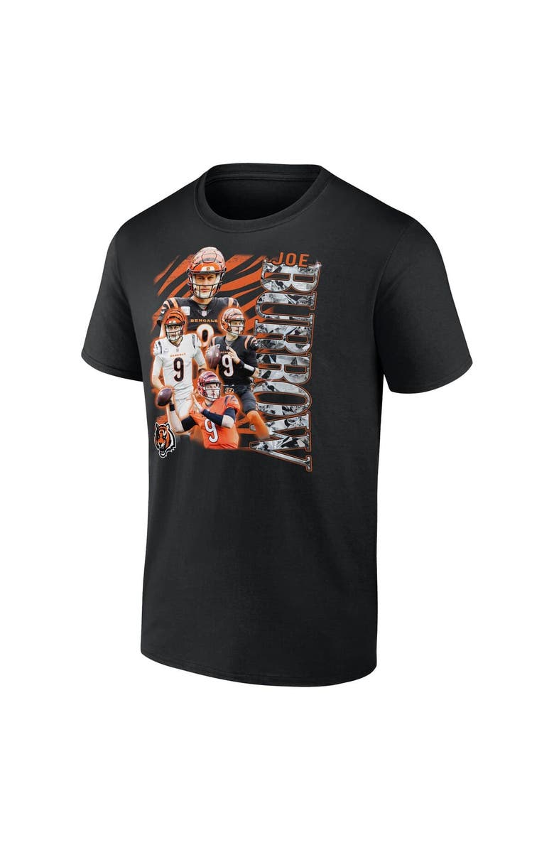 FANATICS Men's Fanatics Joe Burrow Black Cincinnati Bengals Notorious Player Graphic T-Shirt, Alternate, color, Black