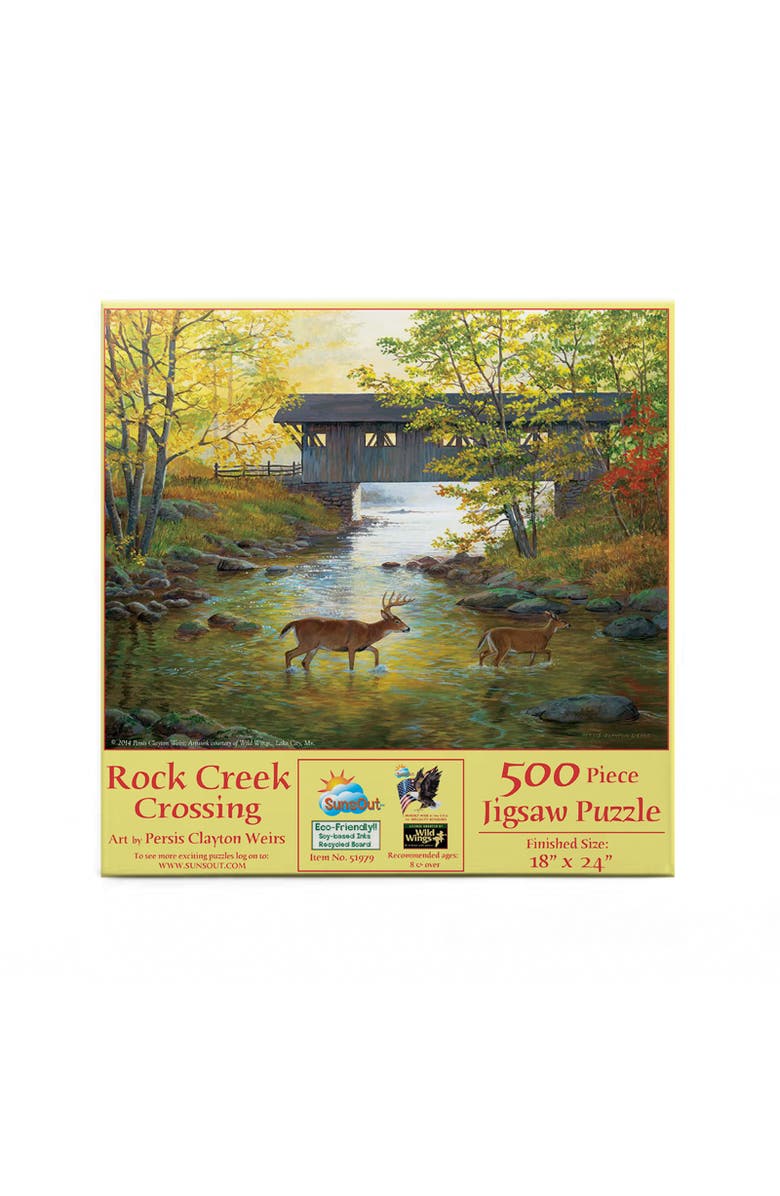 Sunsout Rock Creek Crossing 500 piece Jigsaw Puzzle for Adults, Alternate, color, Multicolor