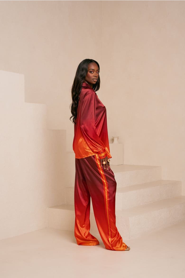 Dawn Pant Set, Alternate, color, Ember Ombre