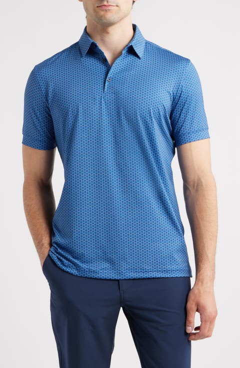 Versa Trim Fit Geo Print Golf Polo