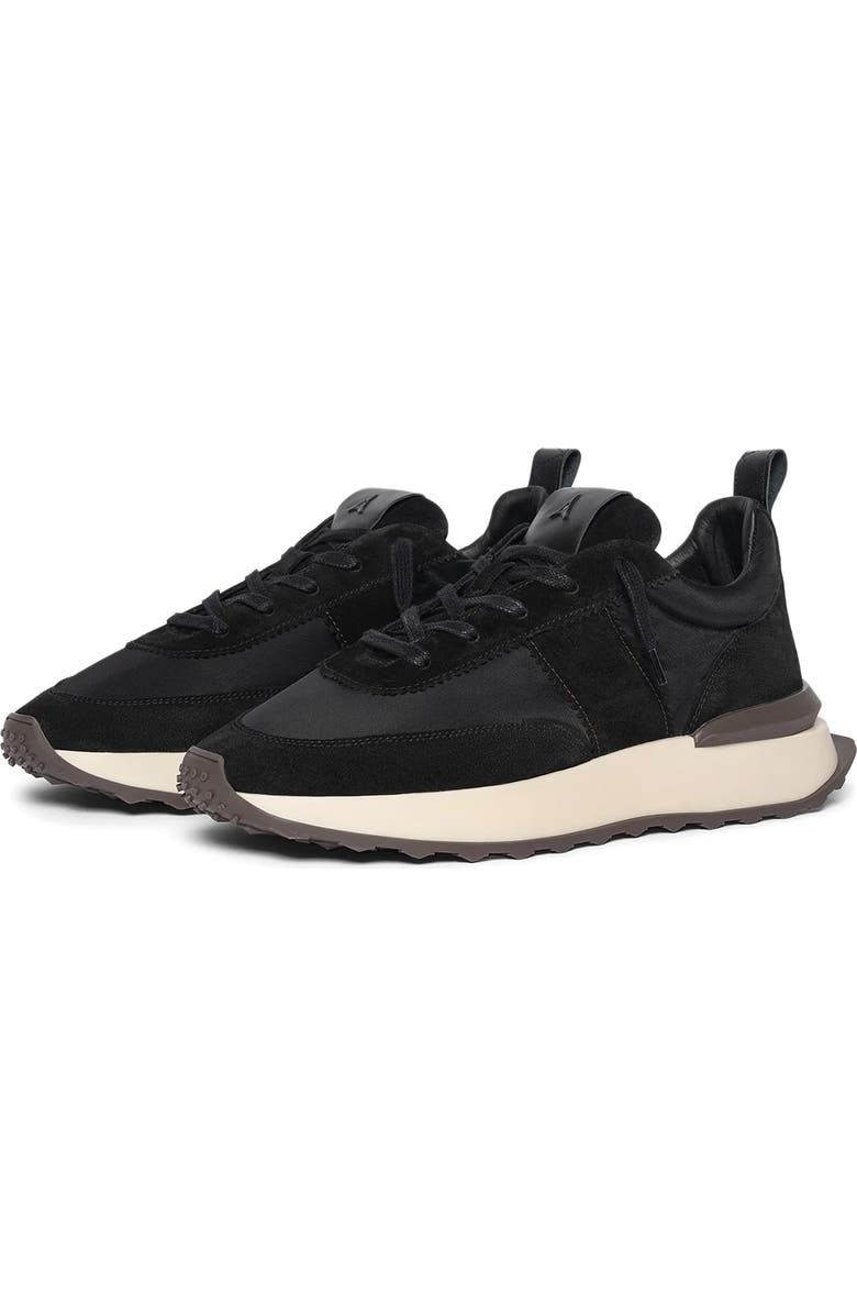 Manière De Voir Monaco Suede and Nylon Runner, Alternate, color, Black