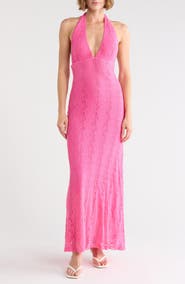 Princess Polly Zoi Lace Halter Maxi Dress
