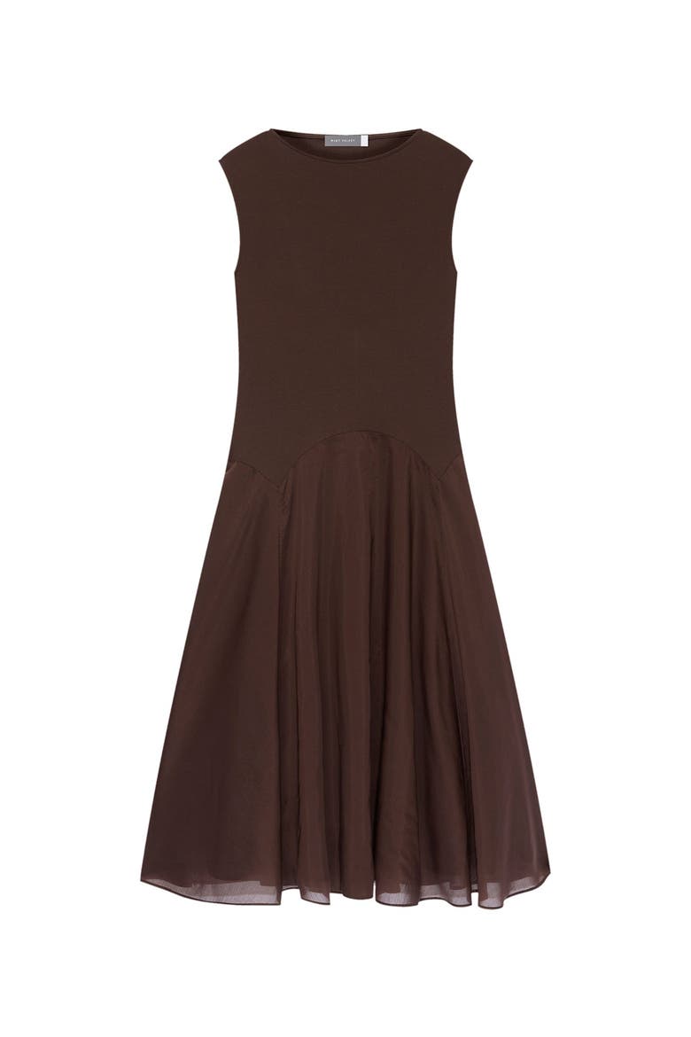 Sleeveless Midi Dress, Alternate, color, Brown
