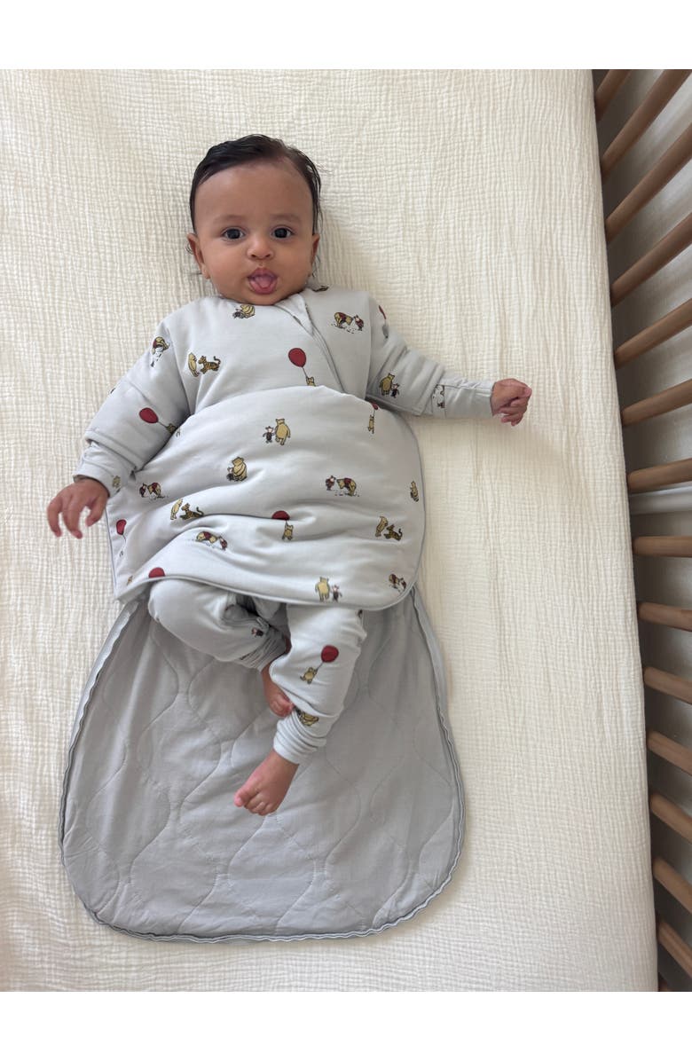 gunamuna Unisex Baby Long Sleeve Transitional Swaddle Sleep Sack, Easy Diaper Changes, 2.5 TOG, Alternate, color, Pooh