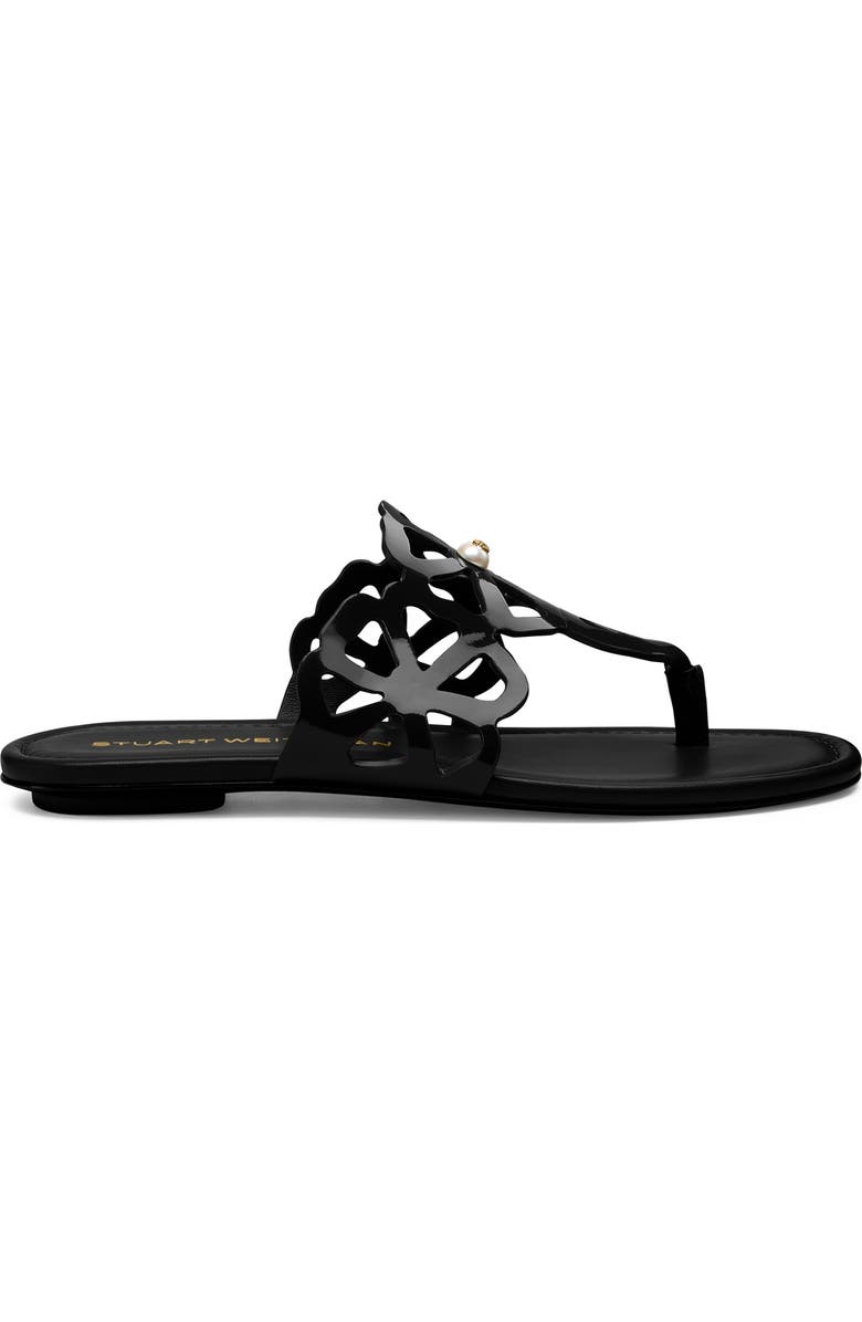 Stuart Weitzman Jasmine Cutout Sandal, Alternate, color, Black