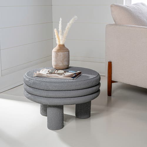 JONATHAN Y JONATHAN Y RASHIDA CONTEMPORARY MINIMALIST CURVY LOW INDOOR/OUTDOOR ACCENT TABLE 
