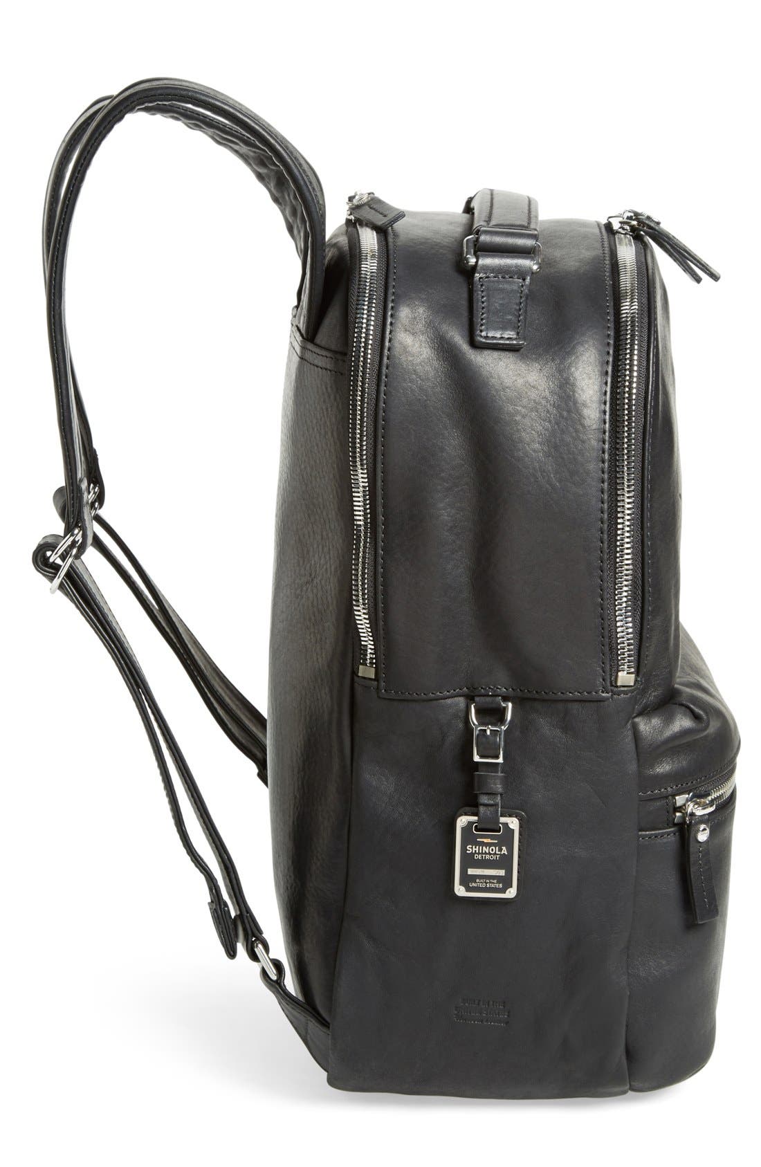 Shinola Runwell Leather Laptop Backpack, Alternate, color, 