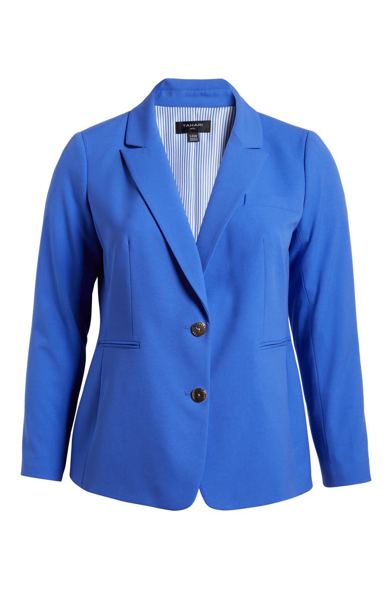 Peak Lapel Blazer, Alternate, color, PACIFIC BLUE