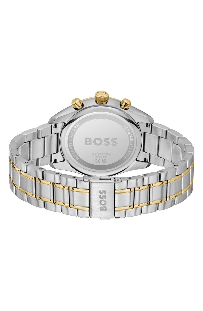 BOSS Grand Prix Bracelet Watch, 44.5mm, Alternate, color, Olive Green
