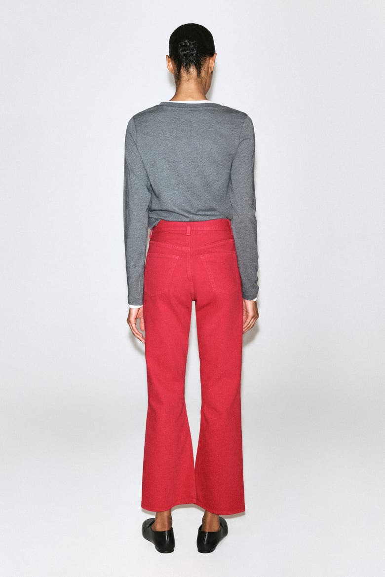 Valley Cropped Bootcut Jeans, Alternate, color, RED