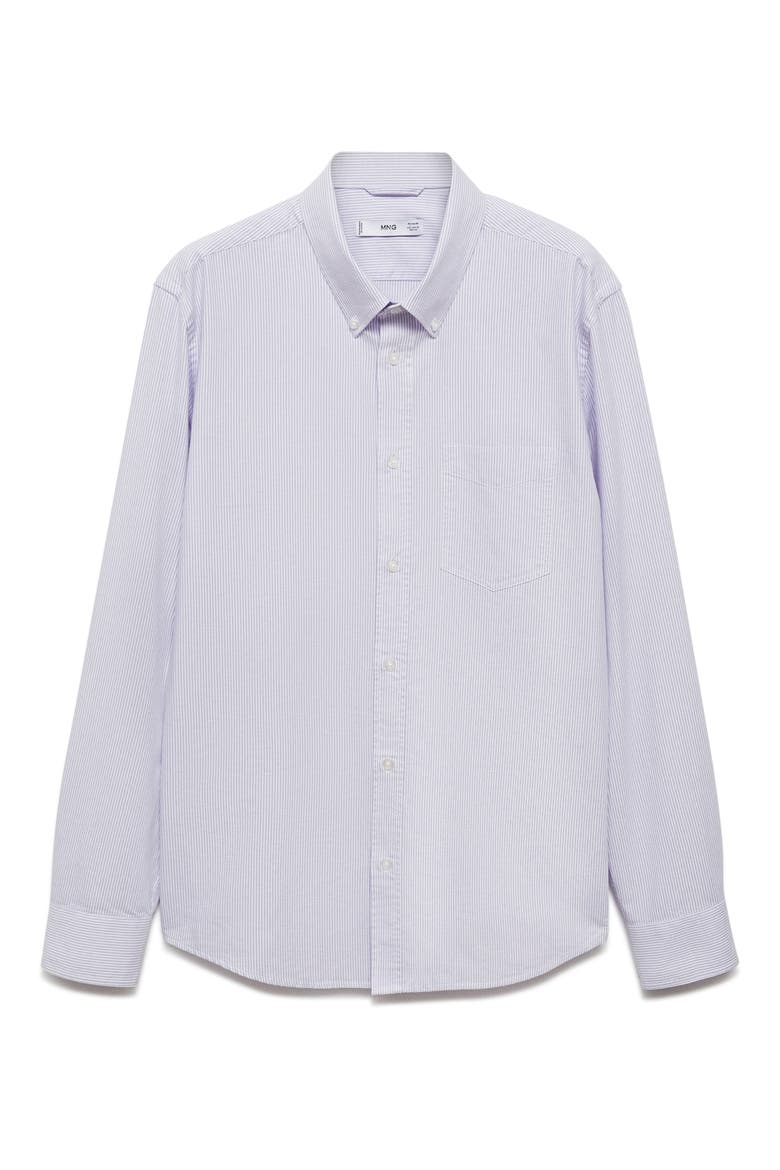 Kodak Stripe Regular Fit Poplin Button-Down Shirt, Alternate, color, VIOLET