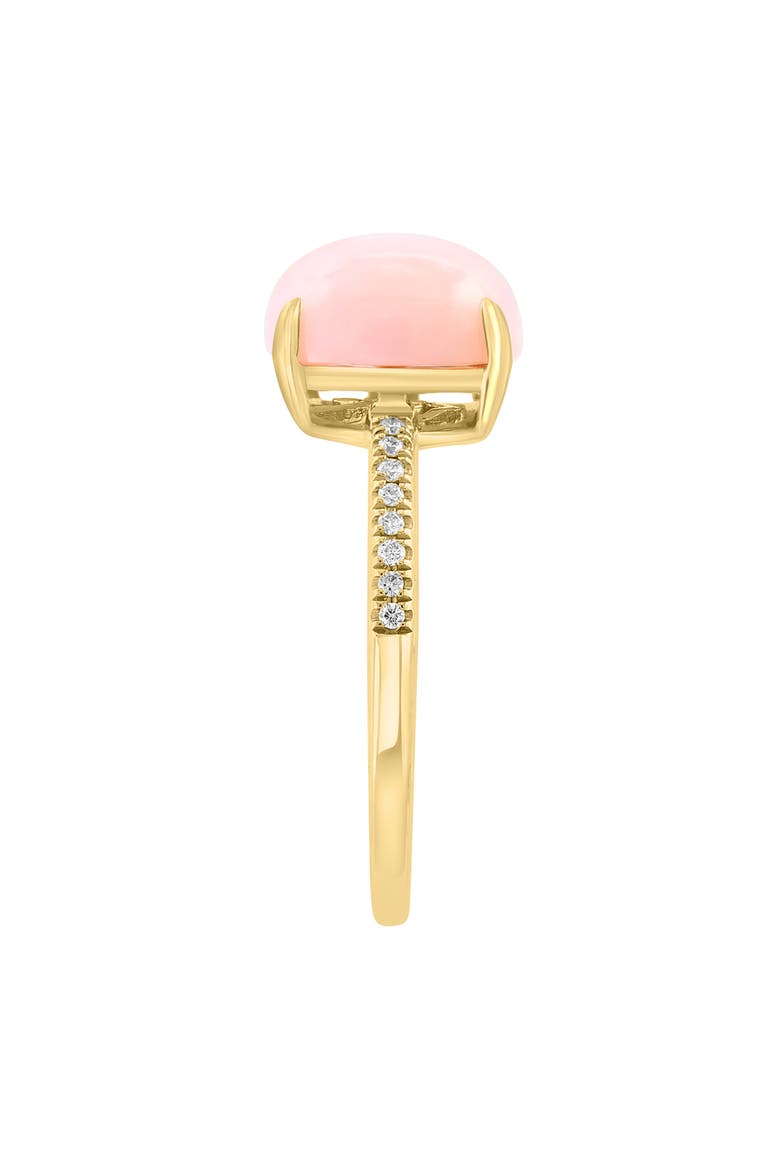 14K Yellow Gold Diamond Opal Ring, Alternate, color, PINK