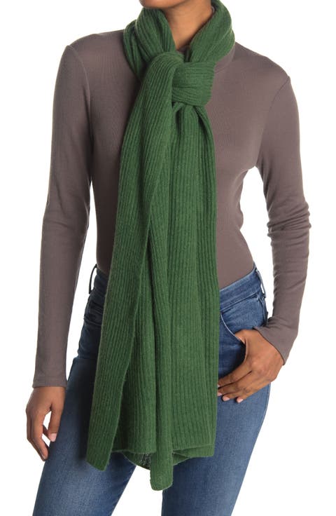 Ribbed Knit Wrap Scarf